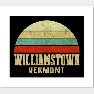 WILLIAMSTOWN VERMONT Vintage Retro Sunset Posters and Art